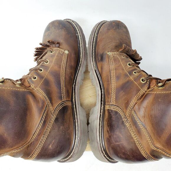 Carolina Boots Mens 11.5 D Comp Toe EH Brown Leather Work 28 Series Shoe CA8528 - Picture 12 of 16